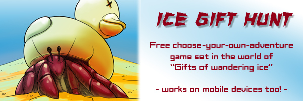 Ice gift hunt - free CYOA game - interactive fiction